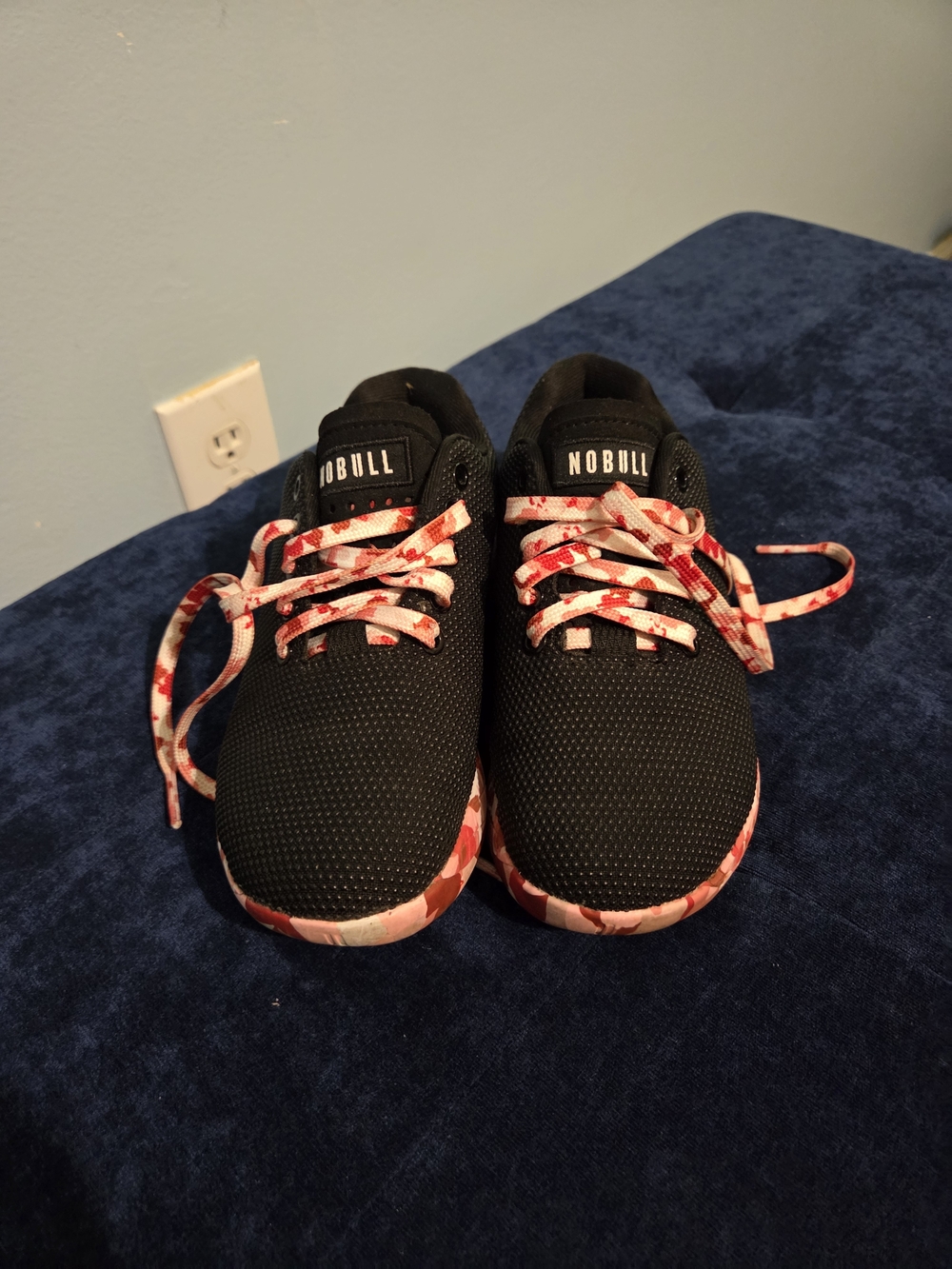 NOBULL  Black Sneakers with Red/White Accent